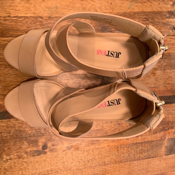 Just Fab Nude Wedges - Picture 3 of 3